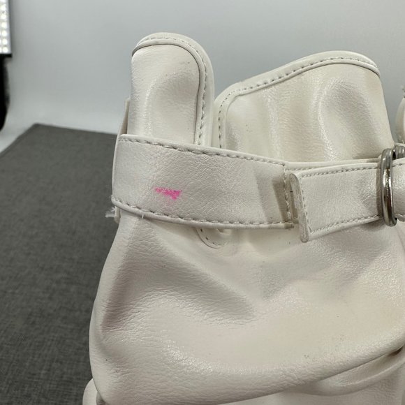 Bamboo Daystar Boots Mid Calf 9 Off White Zipper Brand New Scrunched 3” Heels - Picture 6 of 16